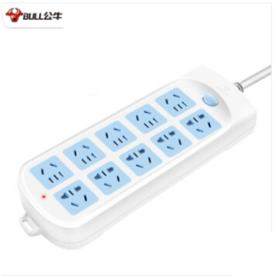 公牛(BULL) GN-605新國標(biāo)插座(10位總控5米)公牛插座GN-605