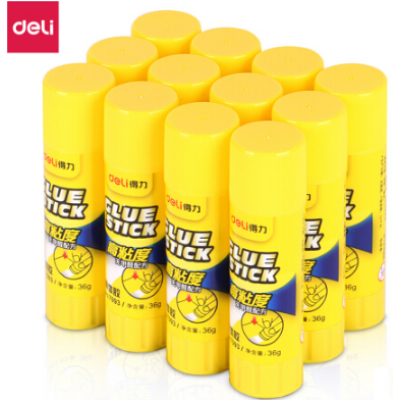 得力(deli)大號36g固體膠棒強力安全辦公文具高粘度飾品材料 得力(deli)膠棒7093大號36g(12只裝)