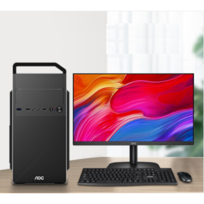 AOC CB112D  英特爾六核/酷睿I5 九代家用商用辦公臺式組裝電腦 酷睿I5 九代六核+8G內(nèi)存 +SSD240GB+1TB機械硬盤+1GB獨立顯卡 23.8英寸顯示器