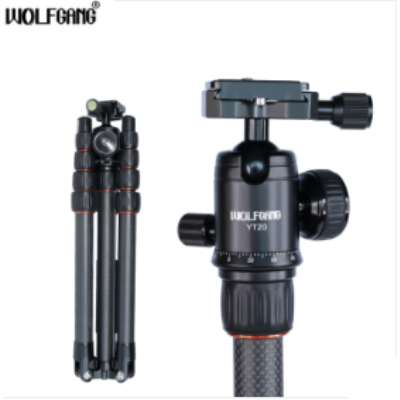 沃爾夫?qū)╓OLFGANG)JZ-825+YT20炭纖維三腳架佳能索尼松下尼康單反微單攝像機(jī)球形云臺三腳架 炭纖維三腳架沃爾夫?qū)鵍Z-825