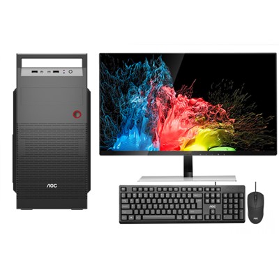 AOC臺式機電腦 英特爾雙核四線程/酷睿I3六代家用商用辦公臺式組裝電腦 酷睿I3-6100CPU+8G內(nèi)存+SSD240GB+1TB機械硬盤+集成顯卡+23.8英寸高清顯示器 CB108B