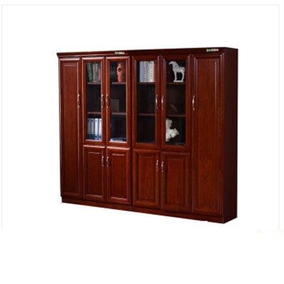 一利(YILI)YL-2702辦公家具六門文件柜實木貼皮資料柜儲物柜紅胡桃色